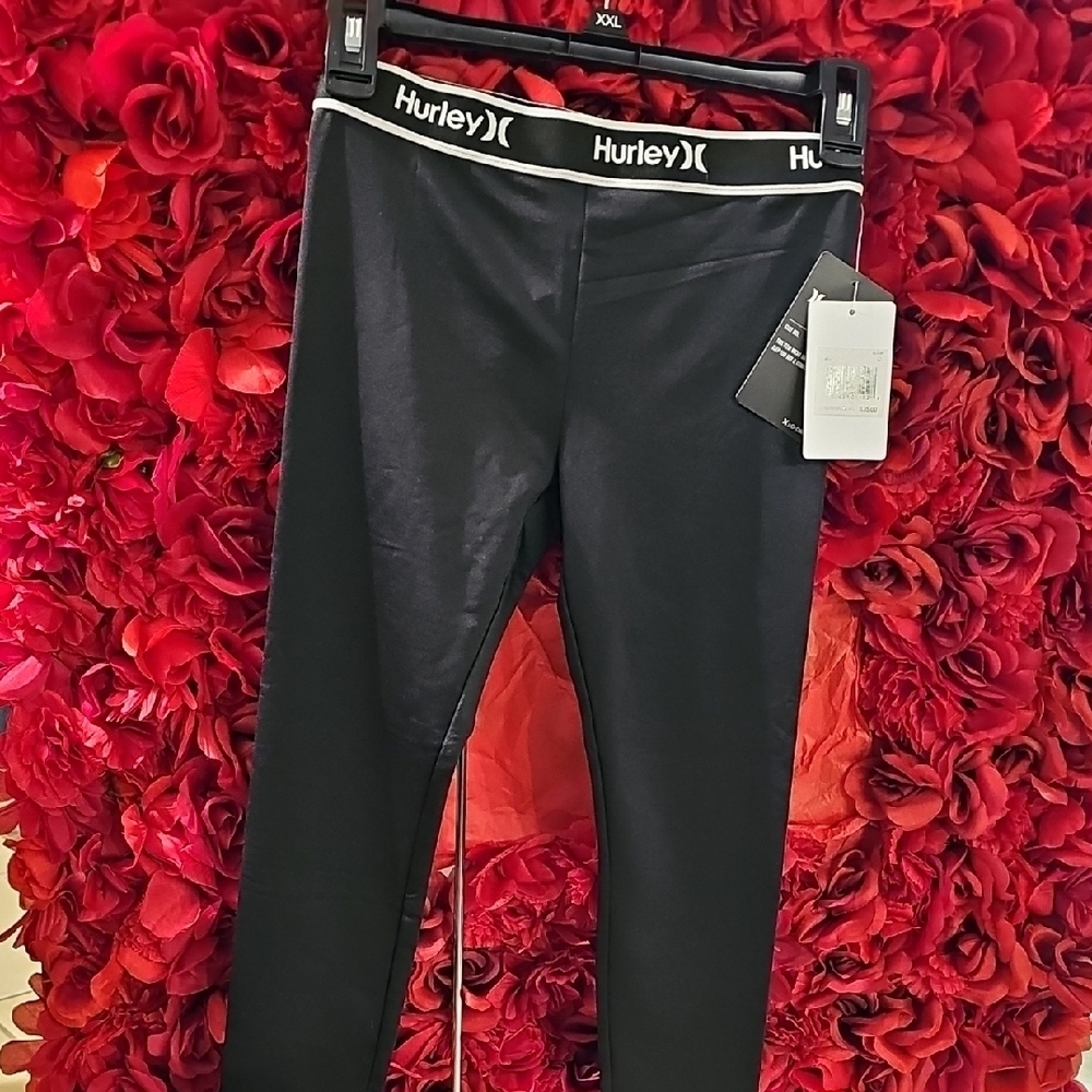 Hurley Nwt Girls Black Active Leggings Size Medium